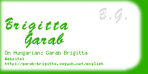 brigitta garab business card